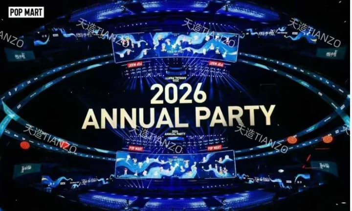天造项目经验：POPMART 2026 年度庆典舞台
